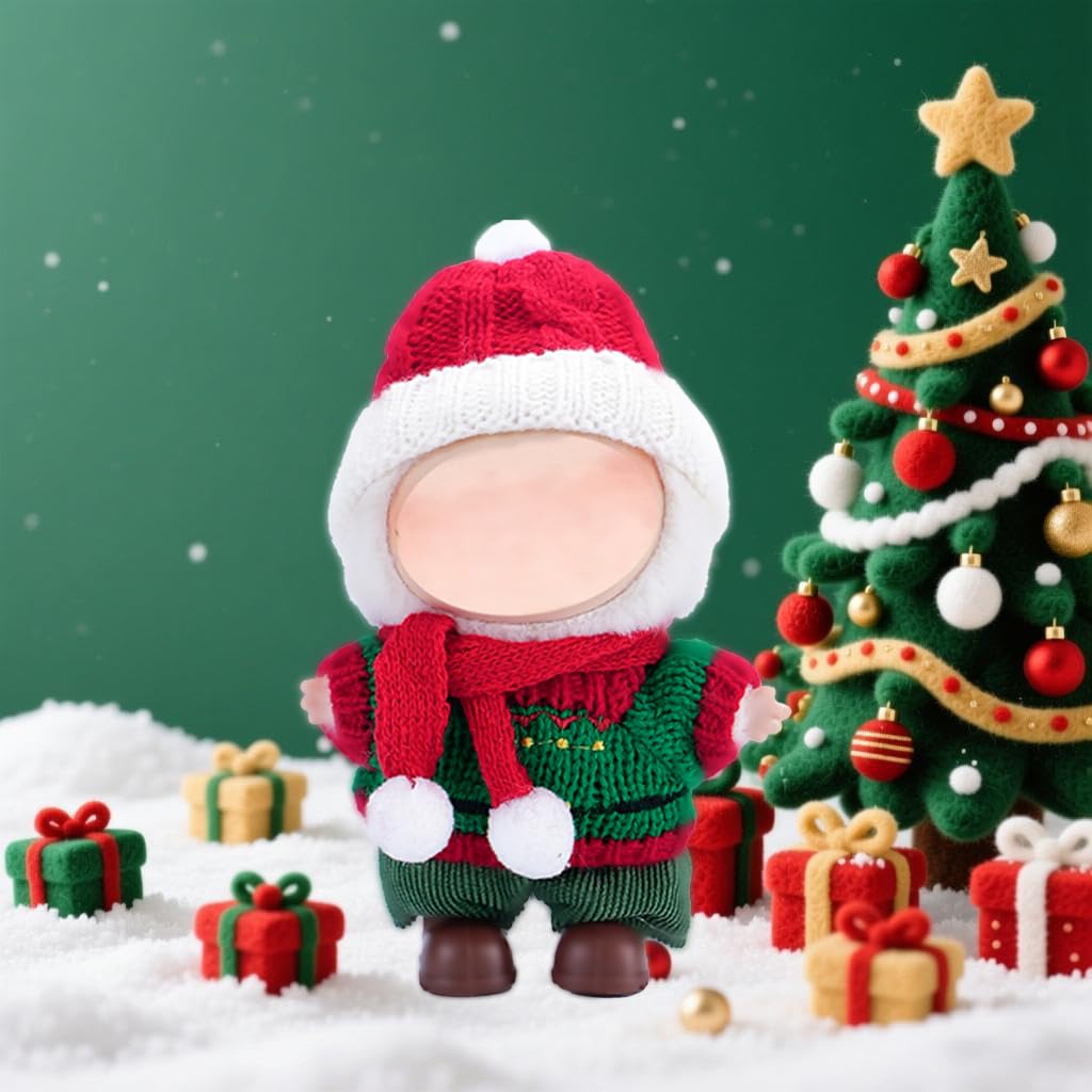 Eyancotoi 17cm Doll Christmas Clothes – Cute Outfit Set for 17 cm Dolls (Style 4)