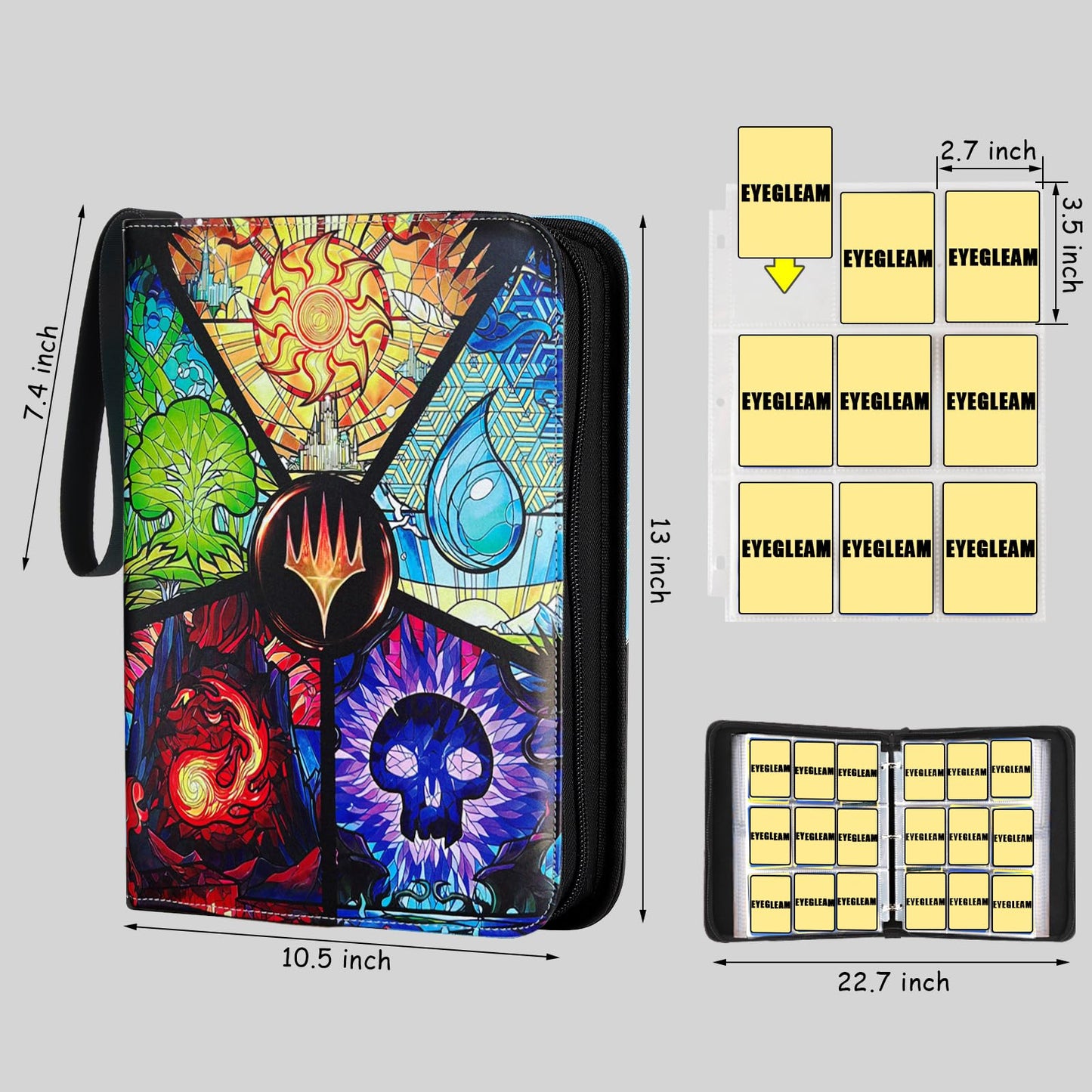 EYEGLEAM Card Binder 9-Pocket MTG/TCG – Holds 720 Cards