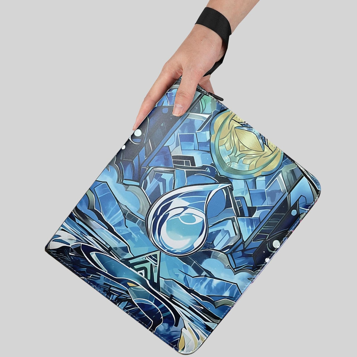 EYEGLEAM Card Binder – 9-Pocket Blue Binder for MTG/TCG, Holds 720 Cards, Premium PU Leather