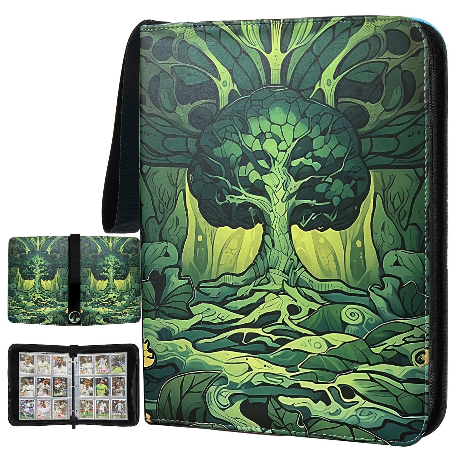 EYEGLEAM Card Binder – 720-Card, 9-Pocket Album for MTG/TCG (Green)