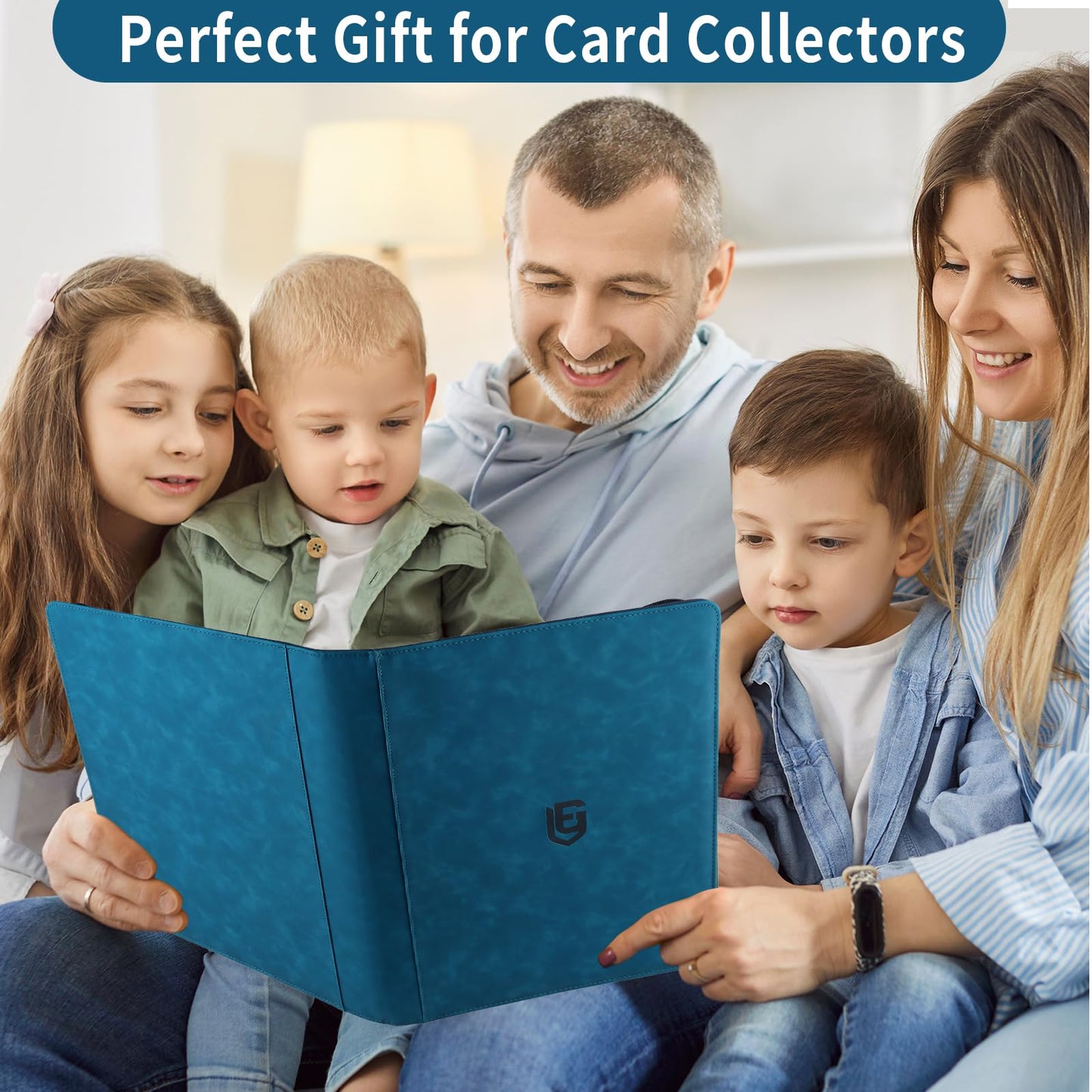 EYEGLEAM 1024-Pocket Card Binder – 16-Pocket Side-Loading Album (Blue) for MTG, TCG & Sports Cards