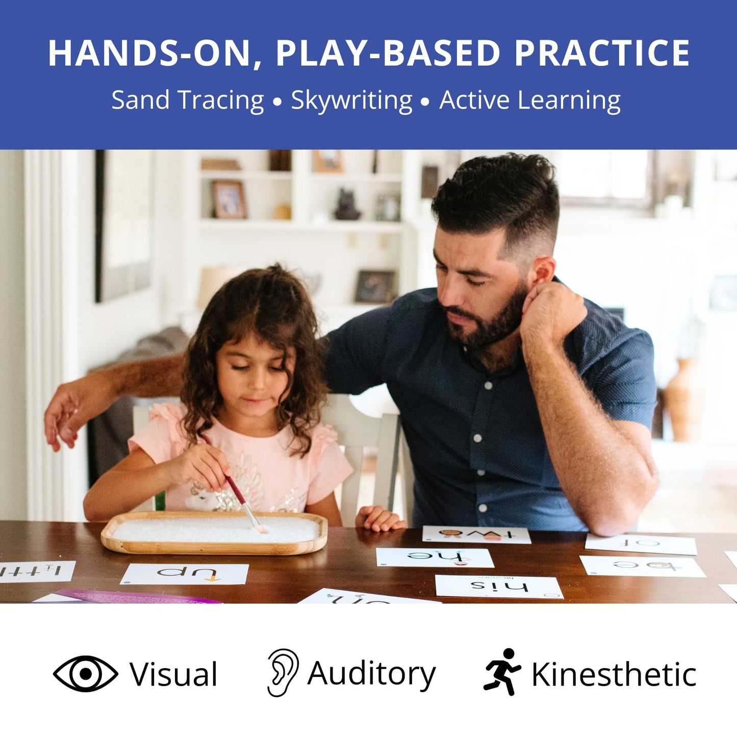 Eyewords Sight Word & Phonics Flash Cards Set 1: High-Frequency Words 1-50 | Kinesthetic Learning