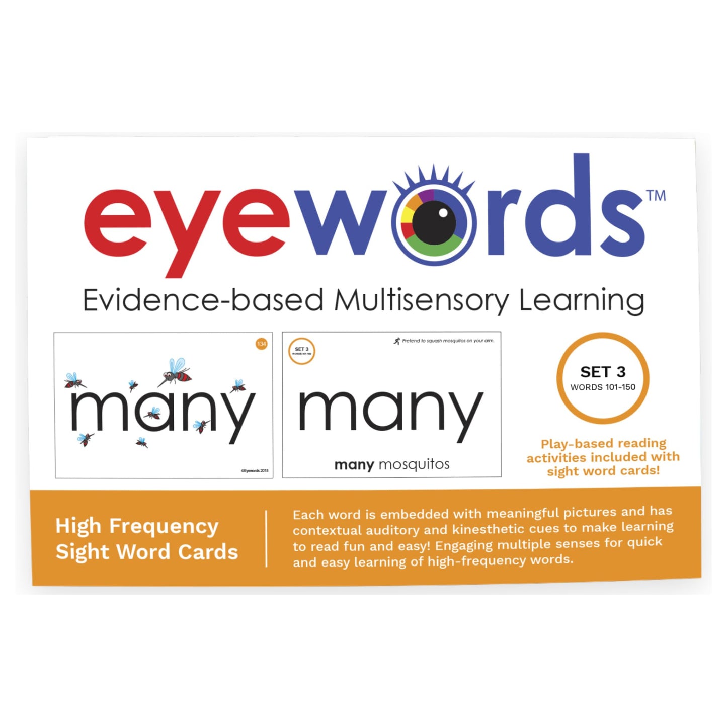 Eyewords Set 3: Multisensory Sight Words 101–150 | Kinesthetic Flash Cards