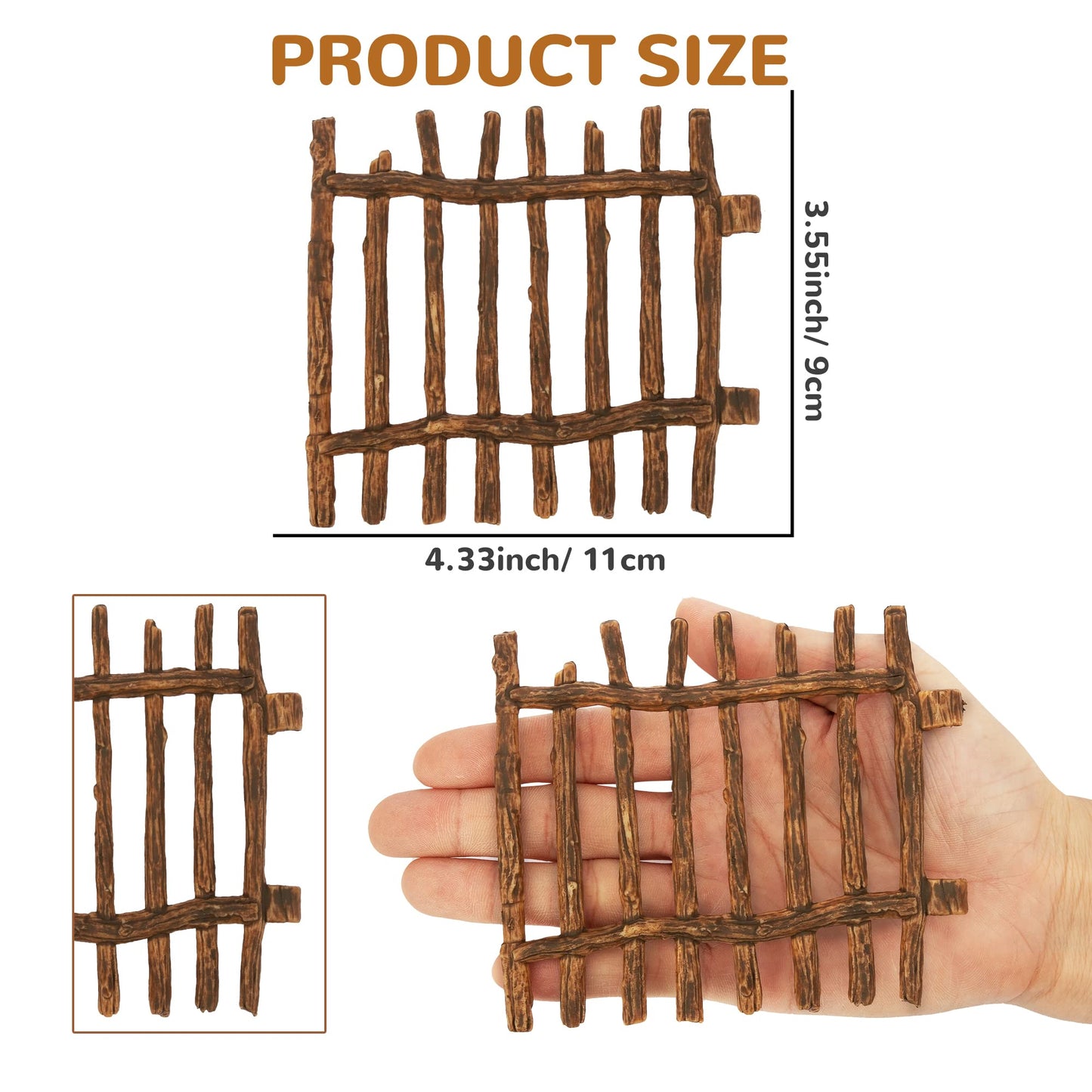 EYSCOTA Realistic Toy Fence – Large Corral Fencing Panel Playset for Horses & Farm Figurines