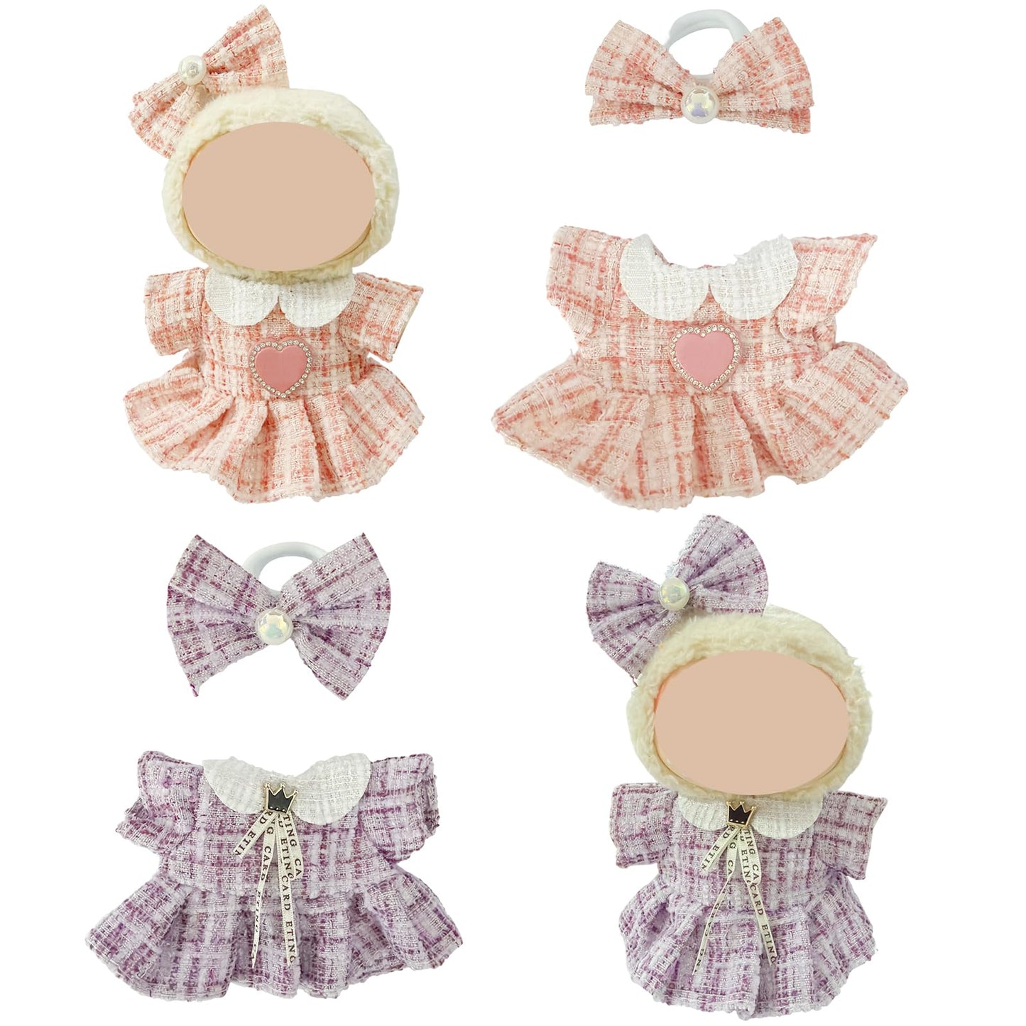Ezcora Doll Clothes: 6-Pack Outfits for 17cm Dolls | Playful, Display-Ready Fashion