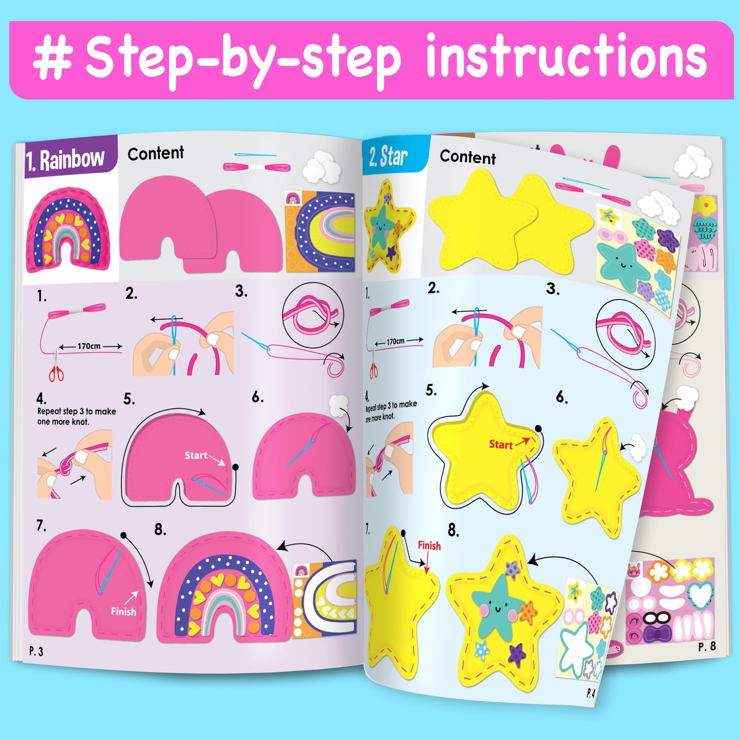 EZCRA Unicorn Sewing Kit for Kids 4-8 — 4 Easy, Mess-Free Projects