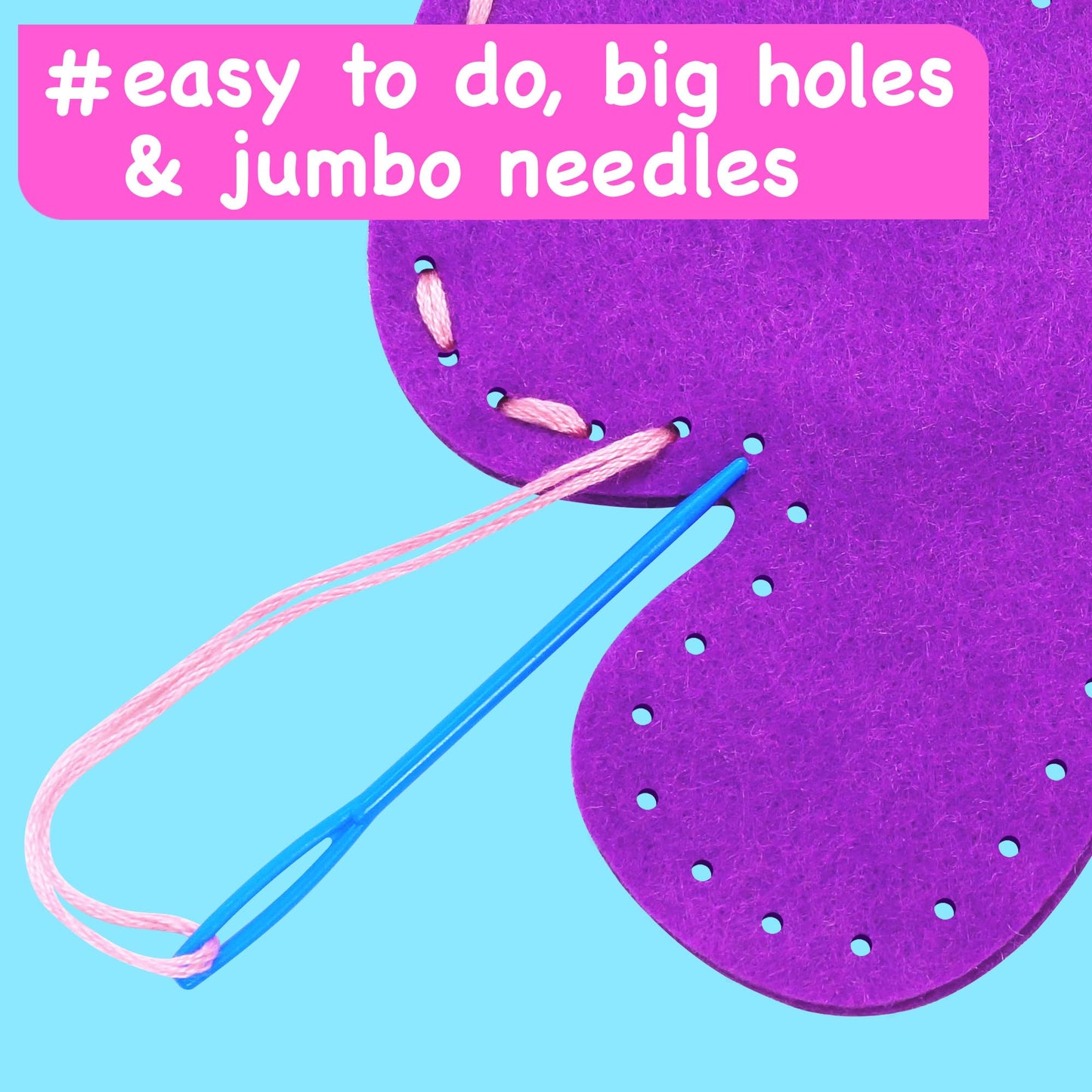EZCRA Unicorn Sewing Kit for Kids 4-8 — 4 Easy, Mess-Free Projects