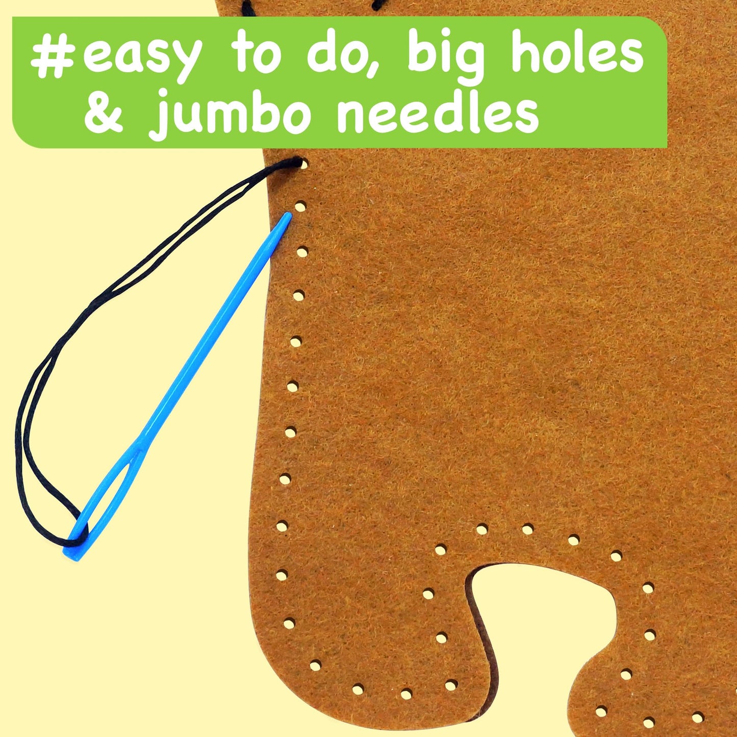EZCRA Bear & Animal Sewing Kit for Kids 4-8 – No-Mess Felt Craft & Learn-to-Sew