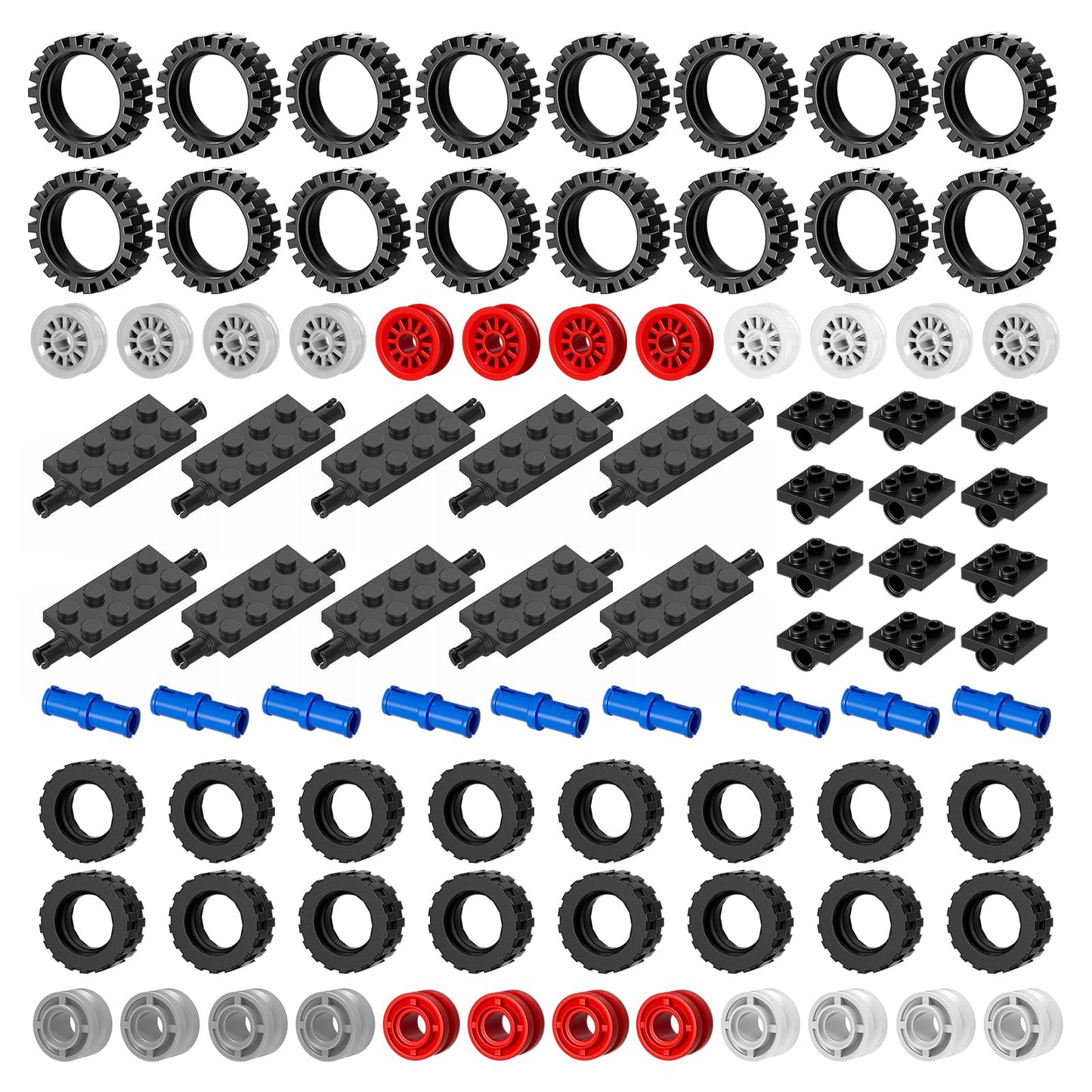 EzeepoNewma Wheels & Axles Building Kit — 98 Pcs, Lego-Compatible