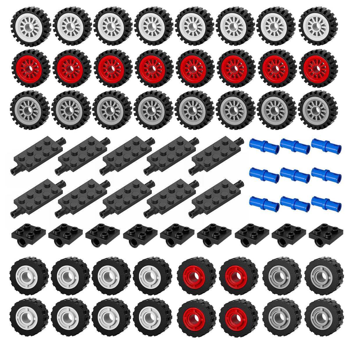 EzeepoNewma Wheels & Axles Building Kit — 98 Pcs, Lego-Compatible