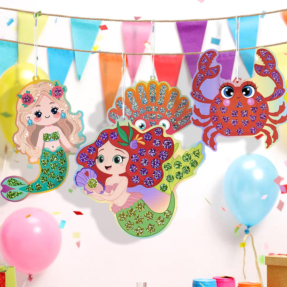EZKITS4KIDZ DIY Mirror Mosaic Mermaid & Ocean Theme Art Set for Kids | Age 3+