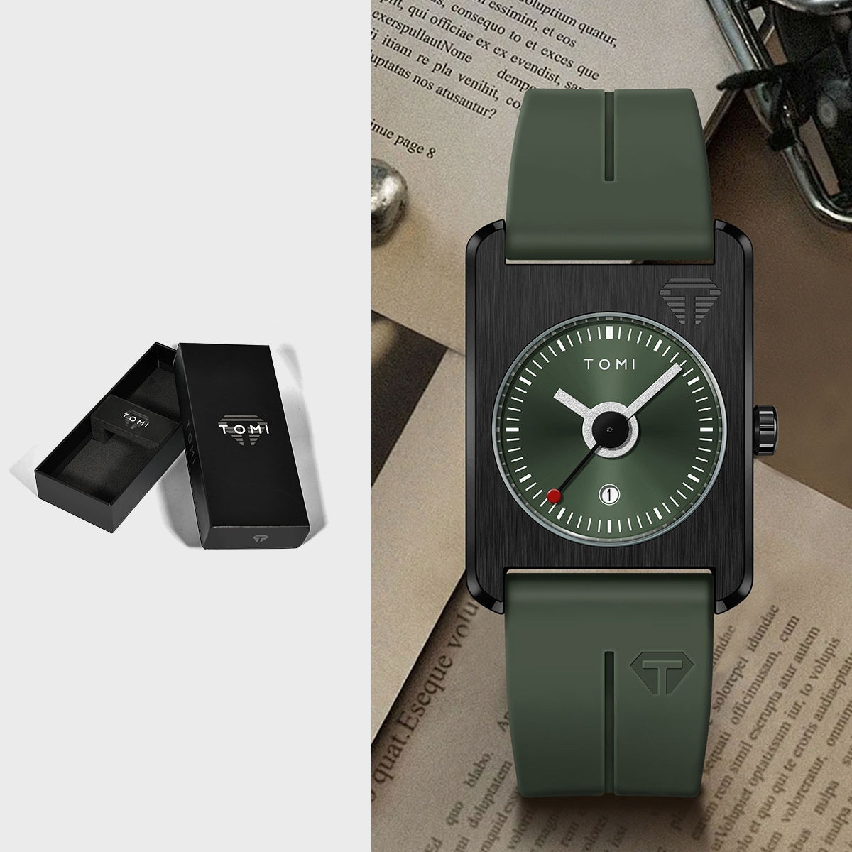 Square Calendar Watches For Men And Women