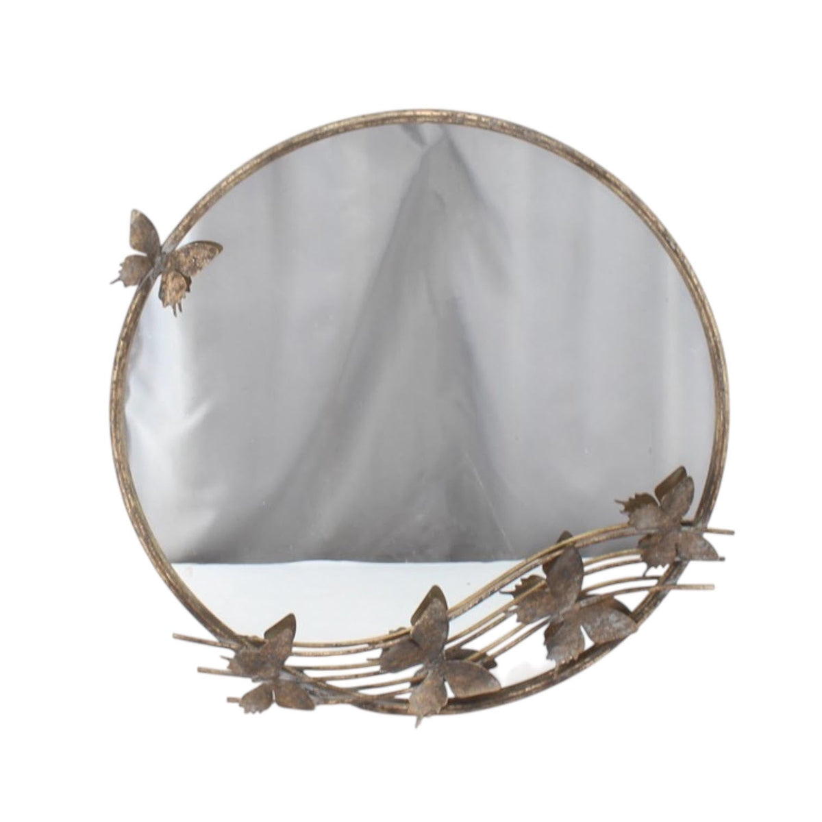 63CM ROUND METAL MIRROR