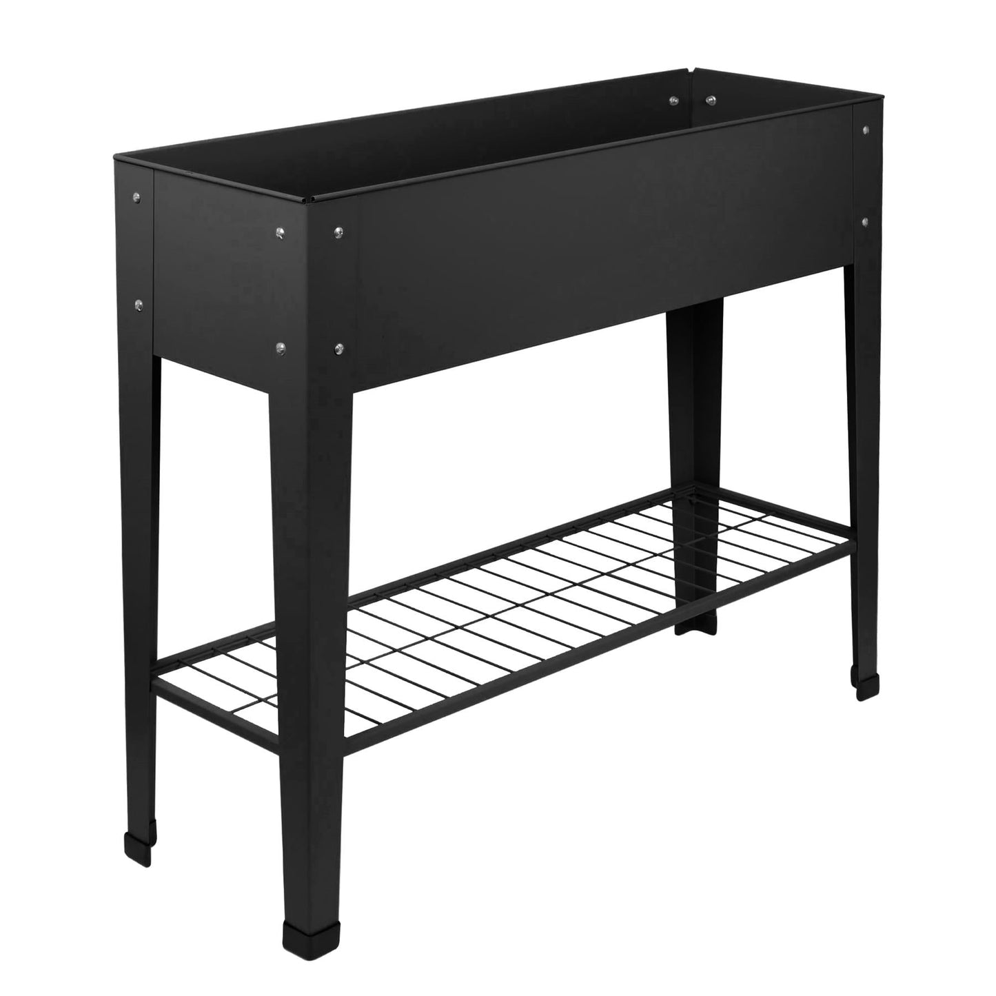 Elevated Raised Garden Bed with Legs & Storage Shelf