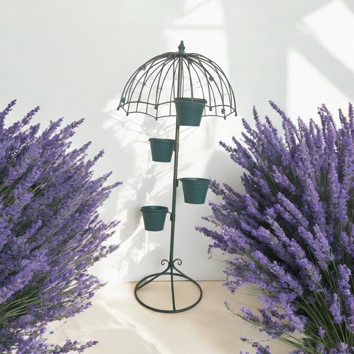 130CM BLUE METAL GARDEN PLANTER