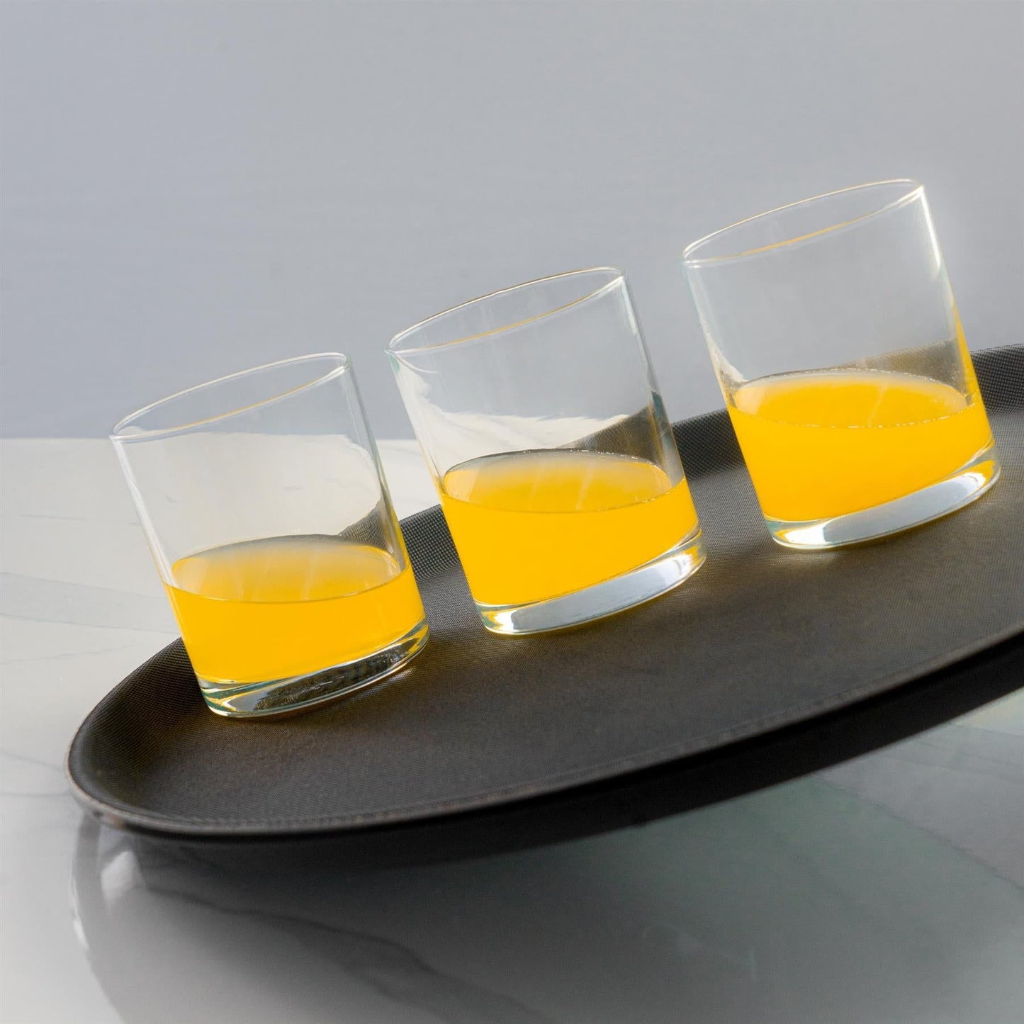 Black 63.5cm x 52cm Oval Non-Slip Serving Tray