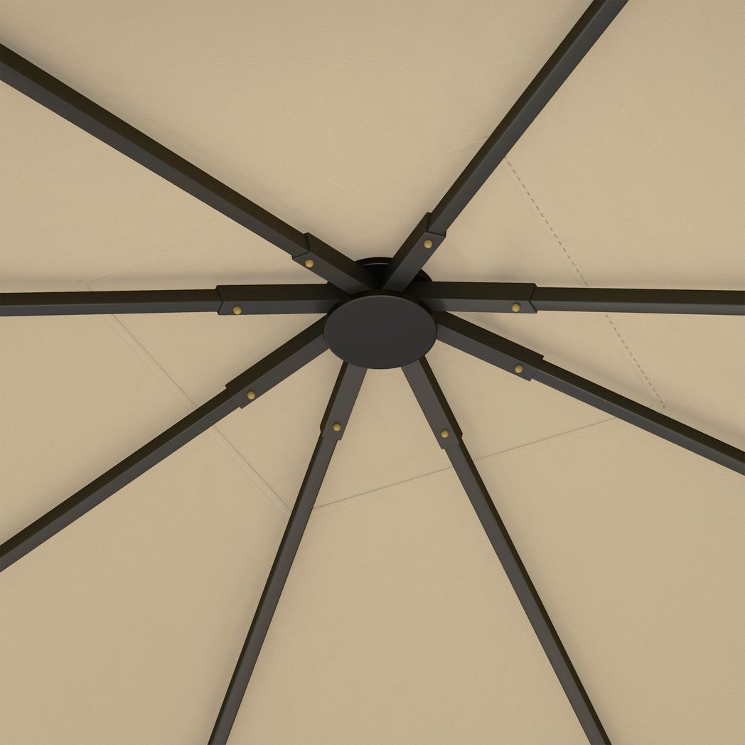 Outsunny 3 x 3(m) Gazebo Canopy Replacement Cover with Drain Holes