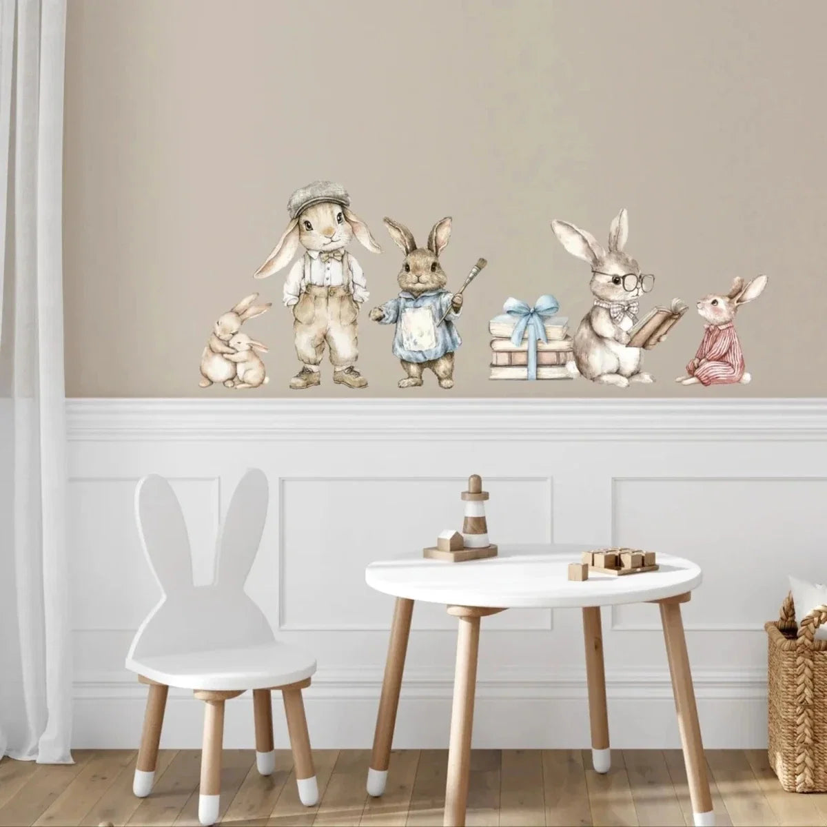Live Vida Rabbit Wall Sticker Set - Blue