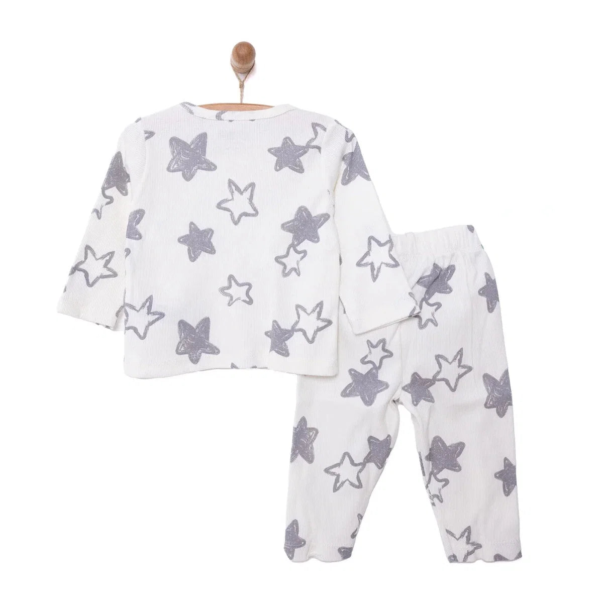 HelloBaby Boy Long Sleeve Pyjamas Set - Ecru