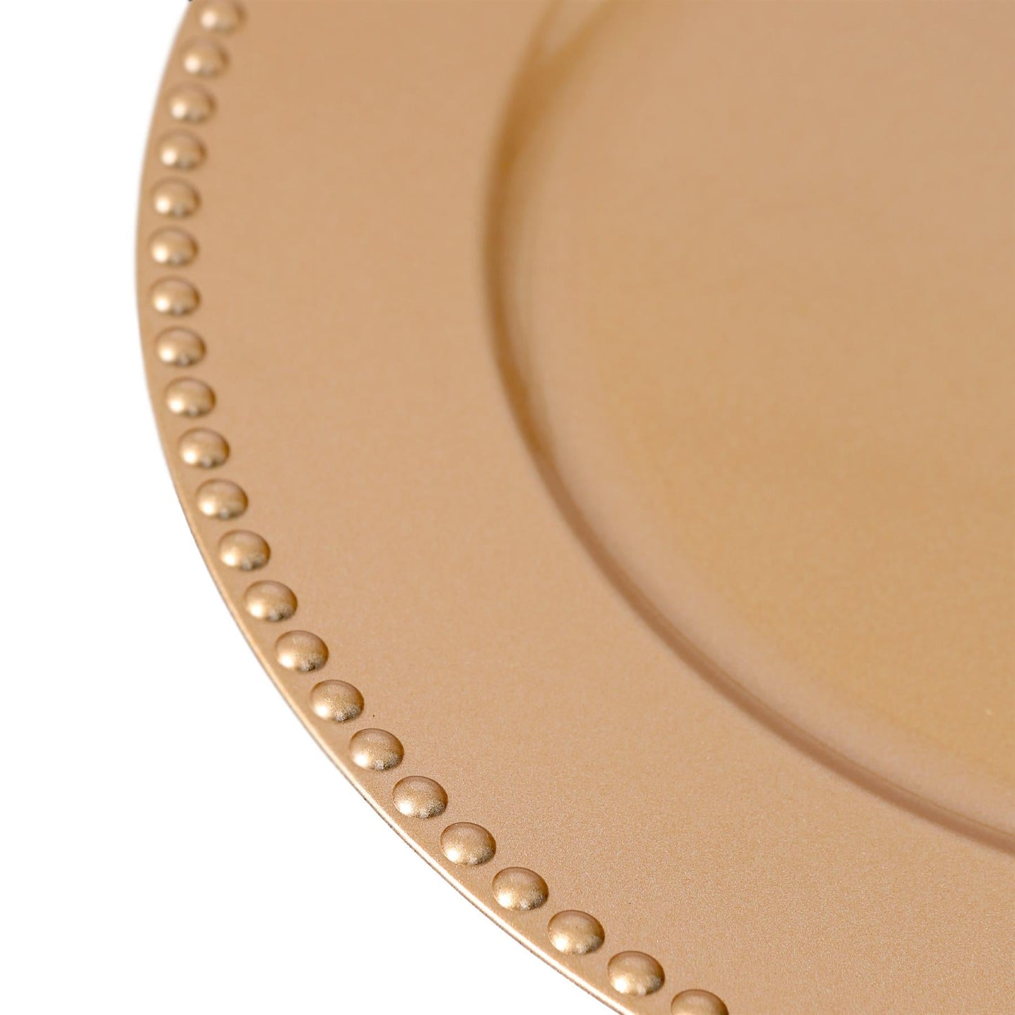 Round Beaded Charger Plates - 33cm - Pack of 6