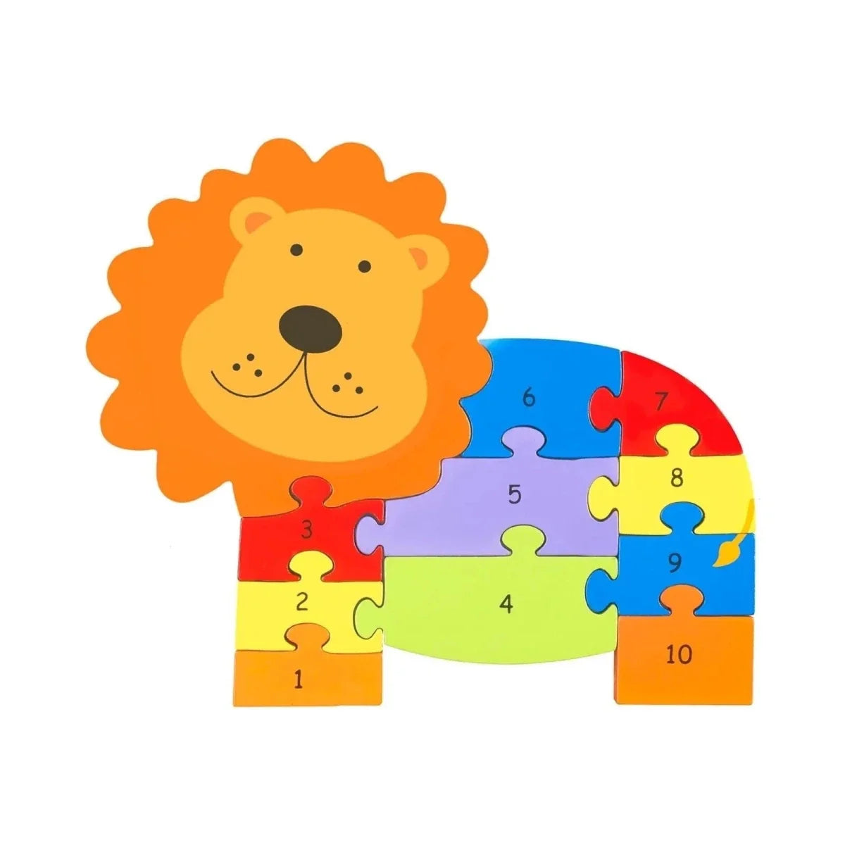 Orange Tree Toys Lion Number Puzzle