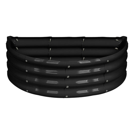 90cm x 45cm Semicircular Galvanised Steel Raised Garden Bed