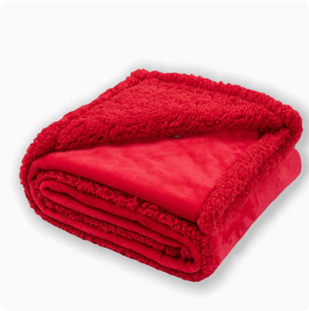 Flannel Cotton Wool Sherpa Thick Pet Blanket Dog Kennel