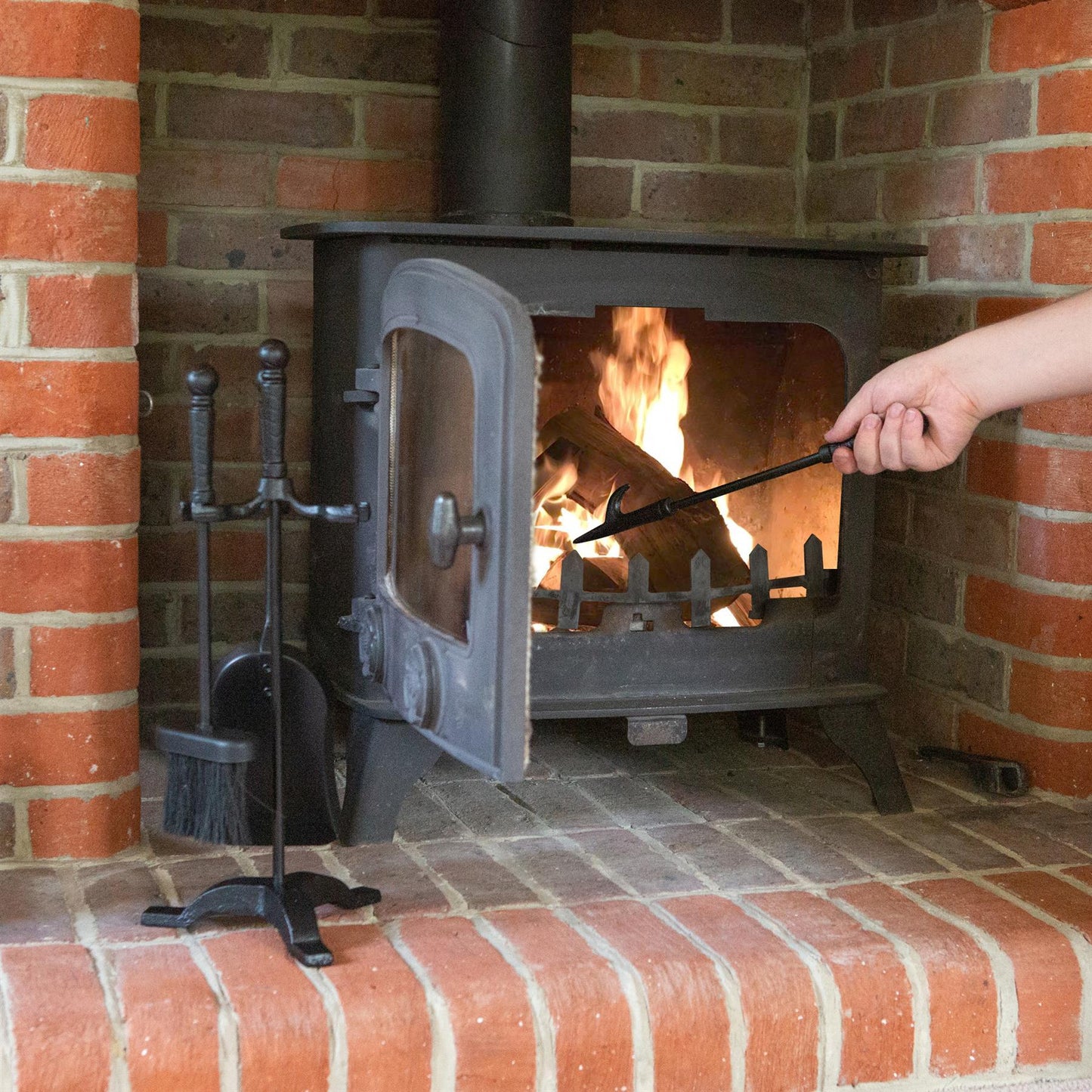4pc Black 'Arundel' Fireside Companion Set