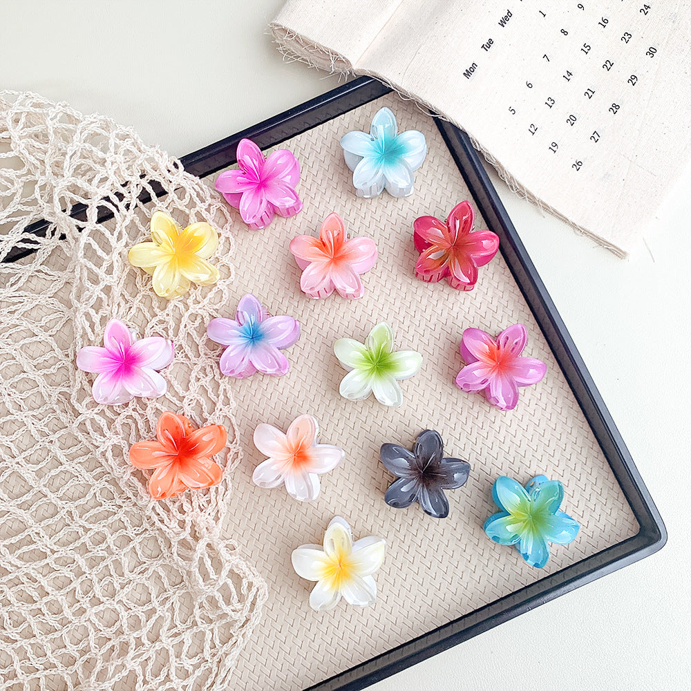 4cm Sweet Girl Plumeria Rubra Barrettes