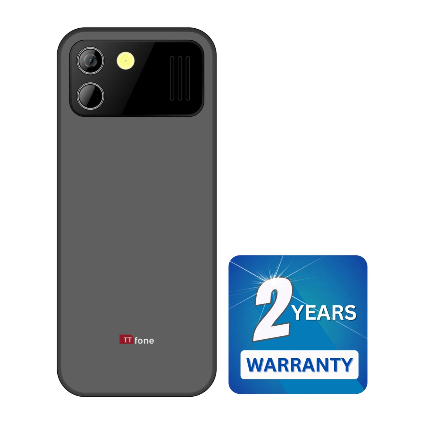 TTfone TT280  Simple 4G Dual SIM Bar Phone with Android, 2.8" Touchscreen, Keypad, 2MP Camera, USB-C - Easy to Use Unlocked Mobile (with Mains Charger and Giffgaff Sim Card)