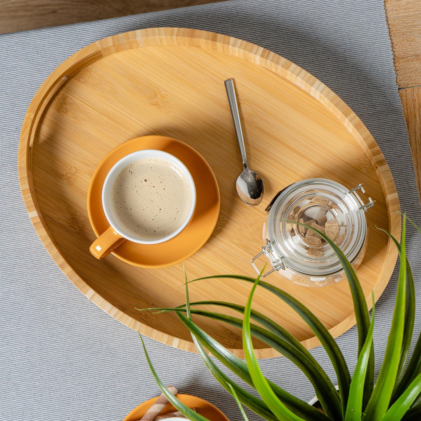250ml Yellow Cappuccino Cups & Saucers - Pack of Six