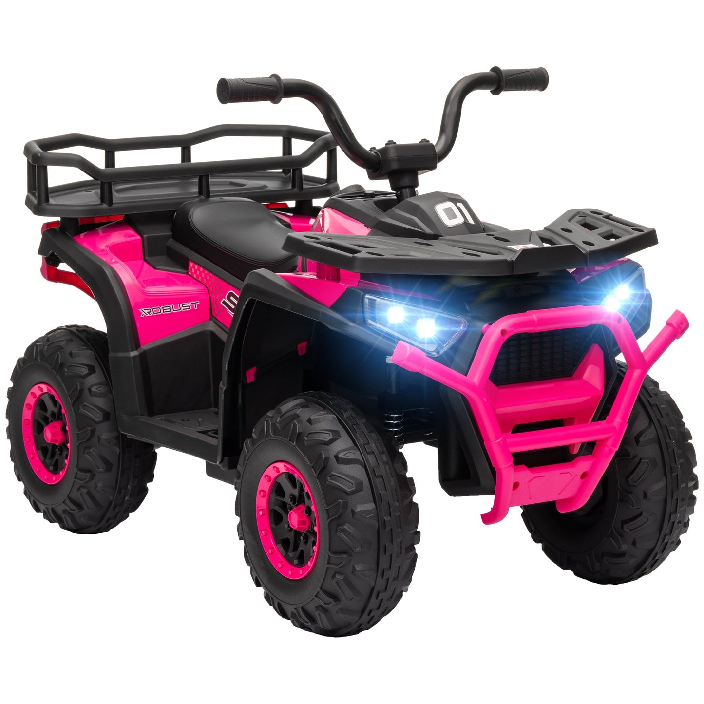 AIYAPLAY 12V Kids Quad Bike w/ 4 Suspension Wheels, for 3-5 Years