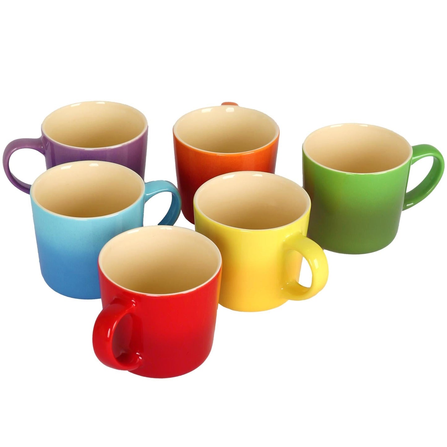 330ml Purple New Bone China Ombre Mugs - Pack of Six