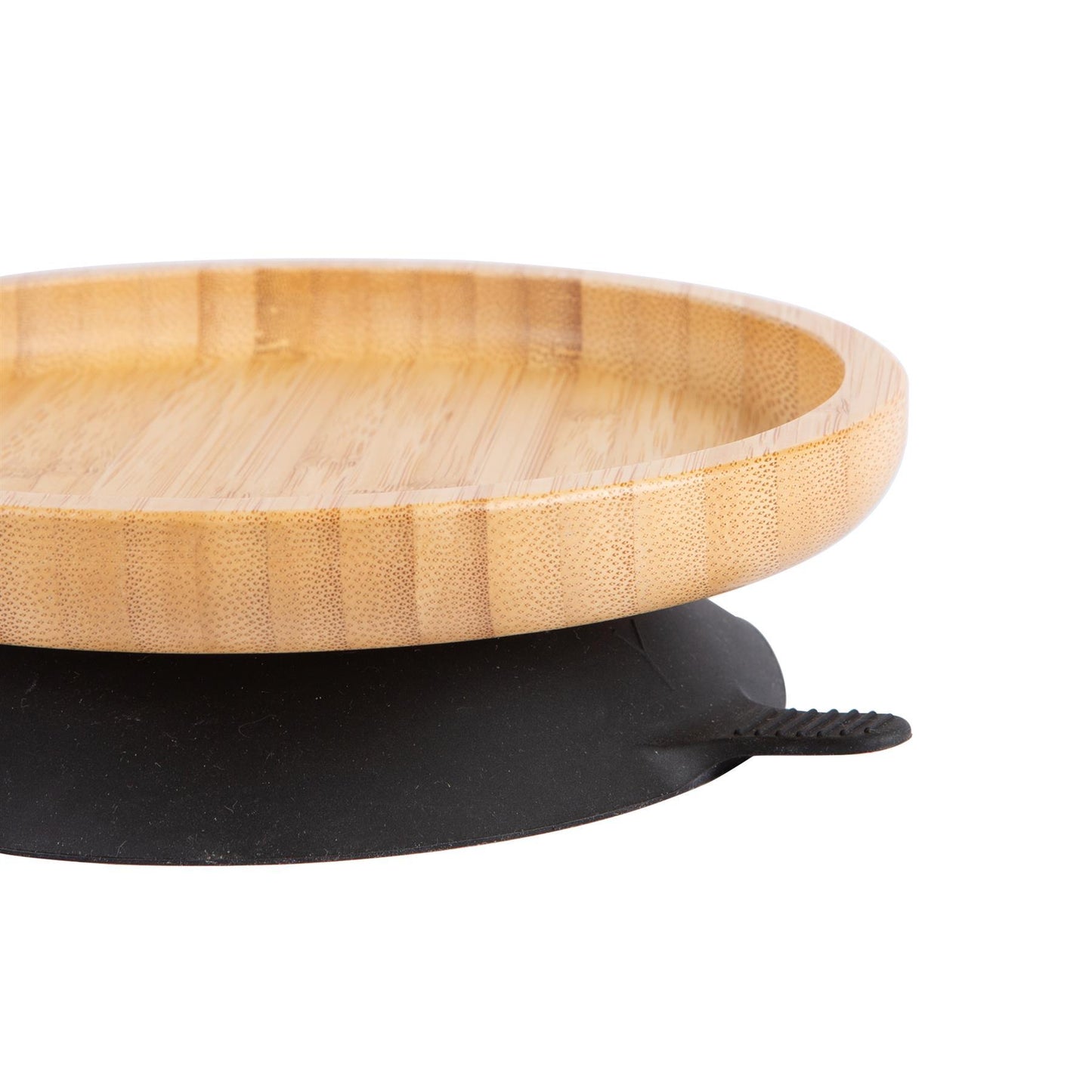 Round Open Bamboo Suction Plate