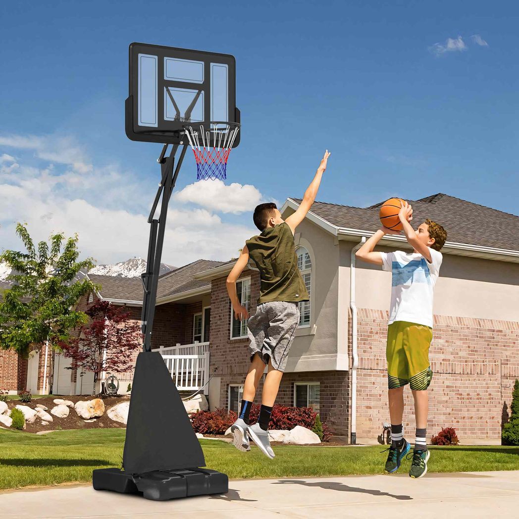 SPORTNOW 2.45-3.05m Portable Basketball Hoop and Stand with Wheels