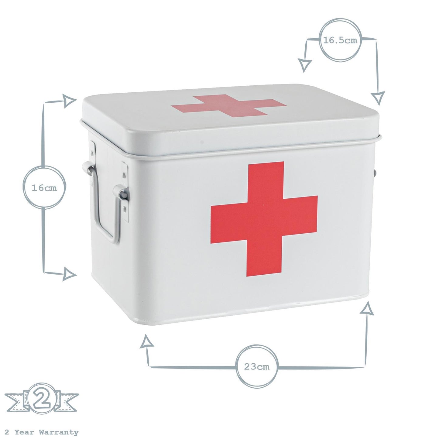 White Vintage First Aid Tin