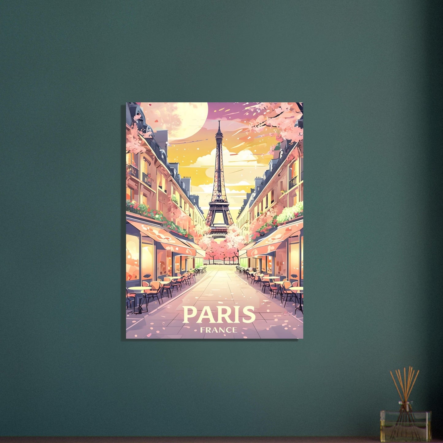 Paris Wall Art – Eiffel Tower Sunset Print