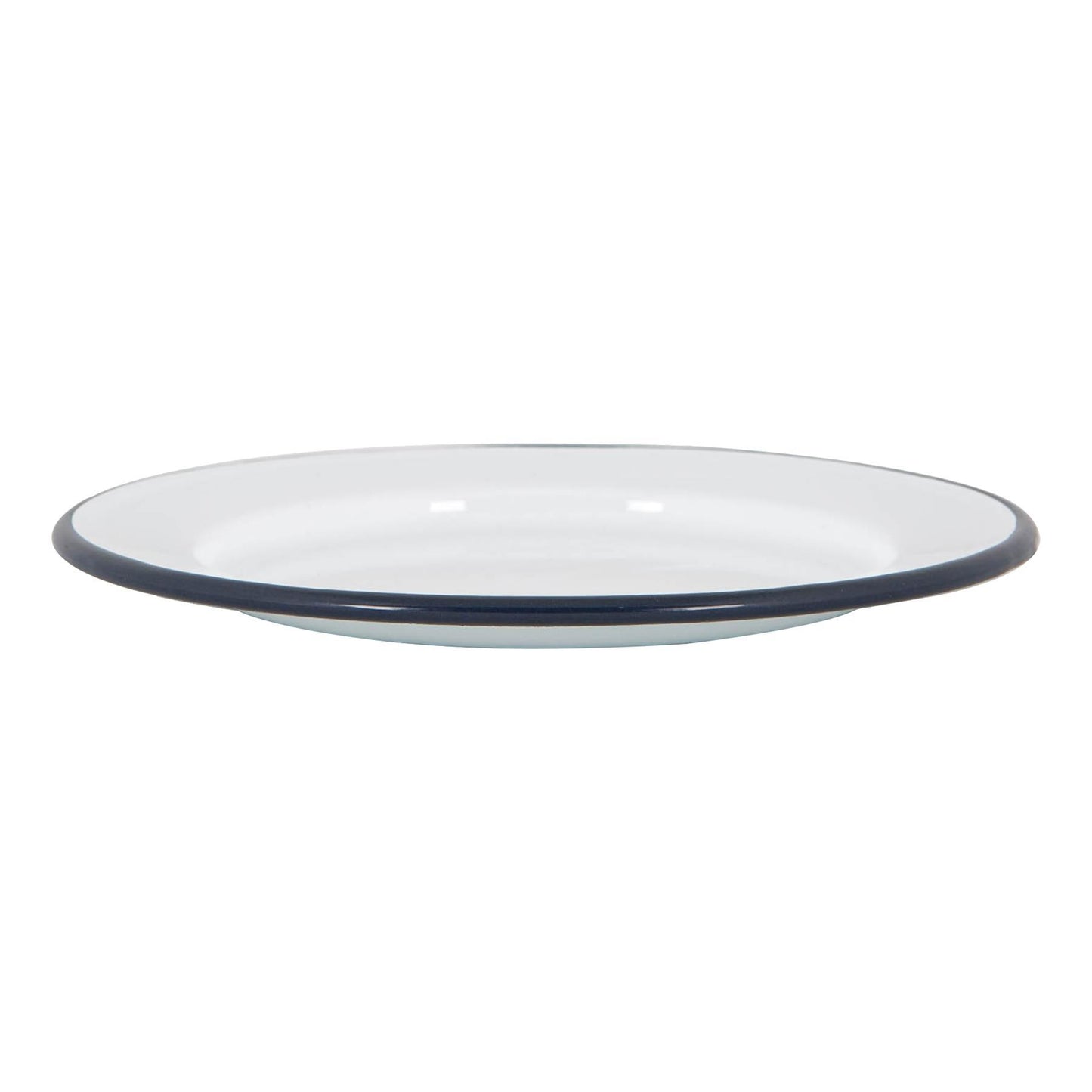20cm White Enamel Side Plates - Pack of Six