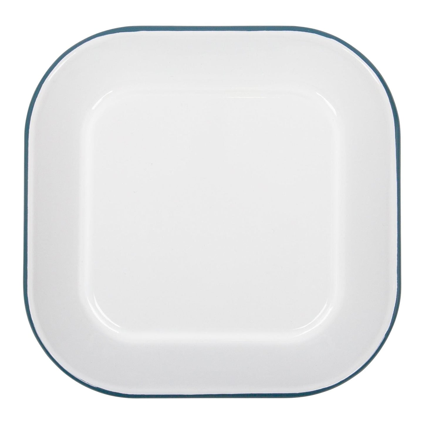 24.5cm x 24.5cm White Square Enamel Baking Tray