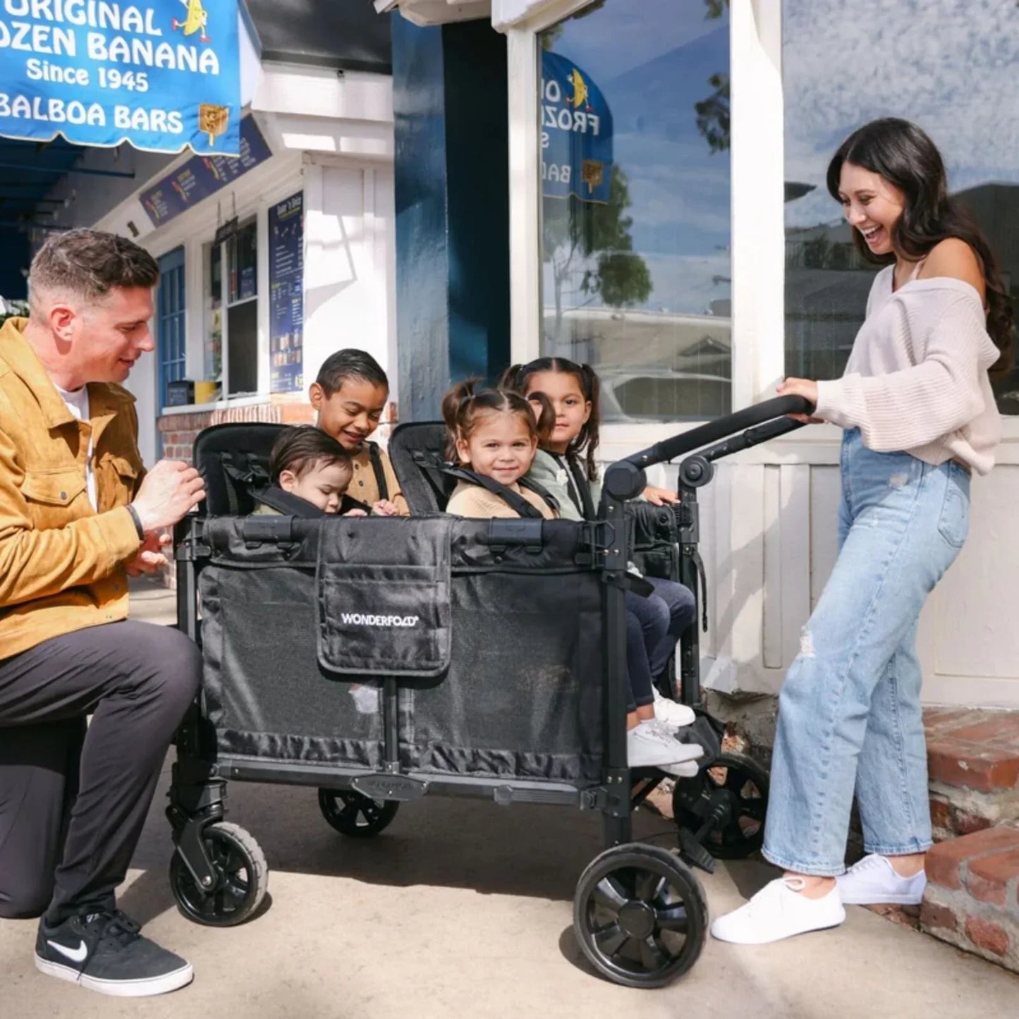 Wonderfold W4 Elite Pro Stroller Wagon - Charcoal Grey