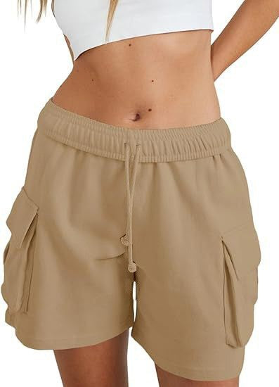 Women's Fashion Loose Casual Drawstring Cargo Shorts
