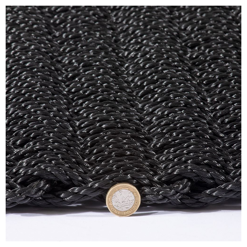 Didsbury Braided Polypropylene 45x75cm Charcoal Doormat
