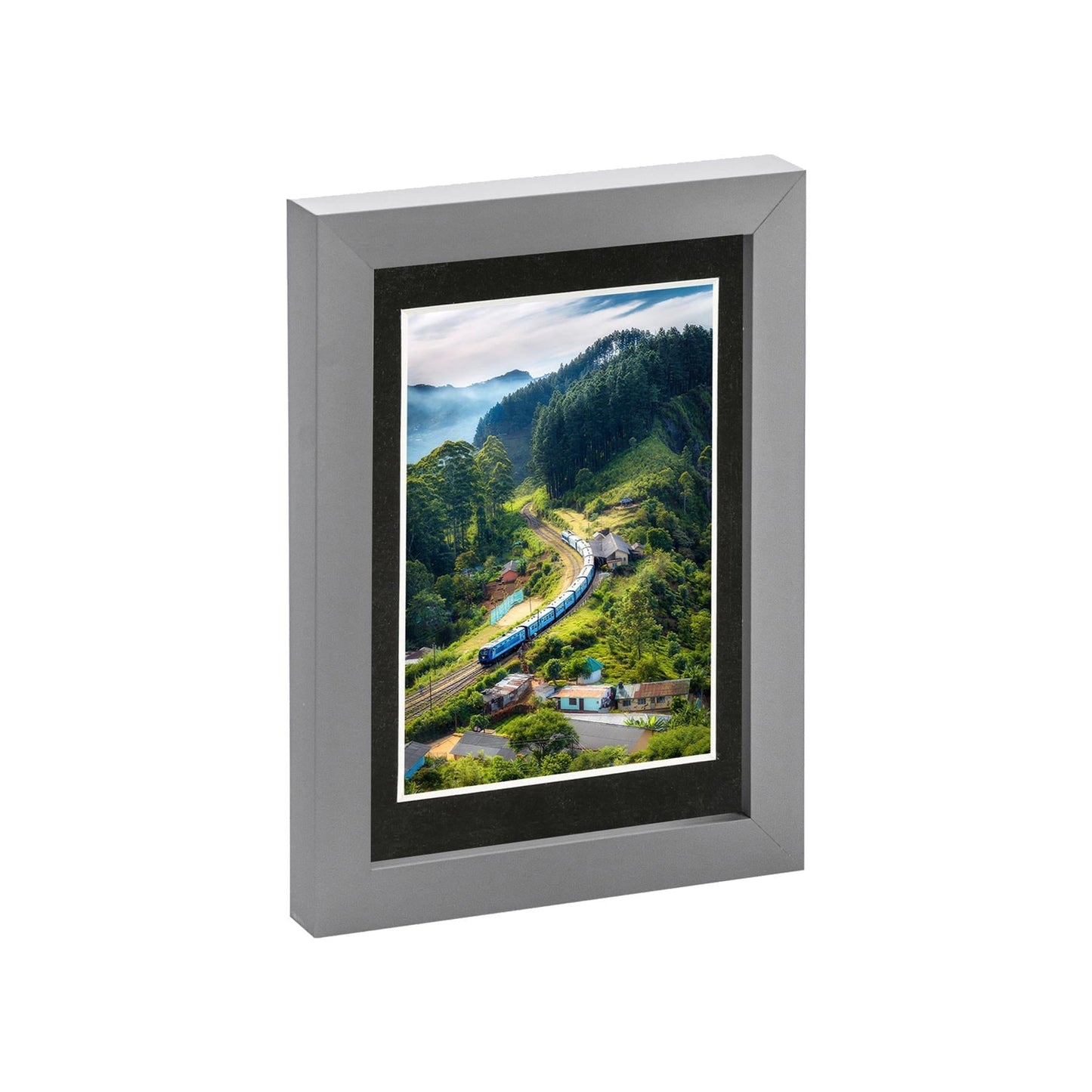 Grey 5" x 7" Photo Frame with 4" x 6" Mount