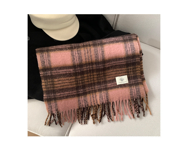 Women's Plaid Winter Scarf - Luxe Oversized Shawl & Wrap