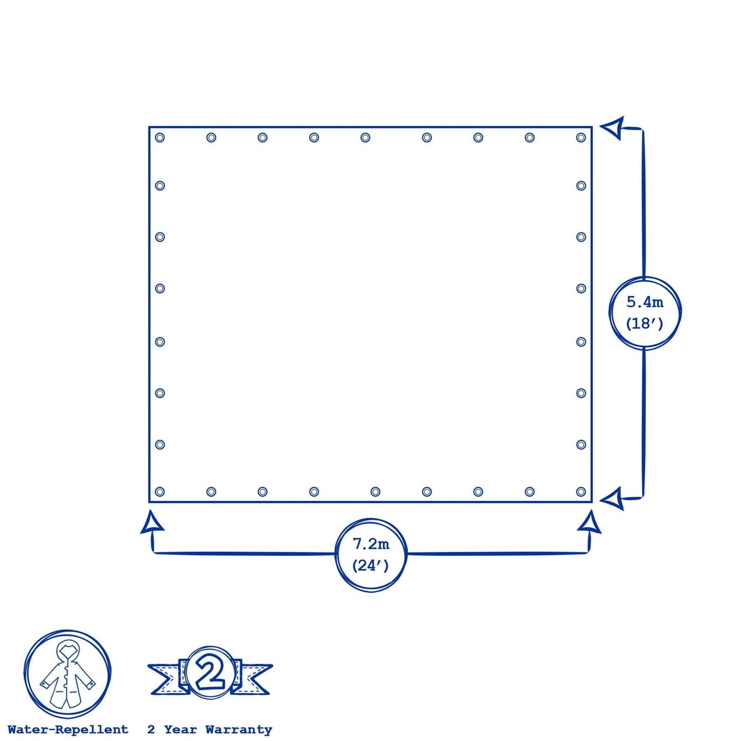 18ft x 24ft Waterproof Tarpaulin 70 GSM