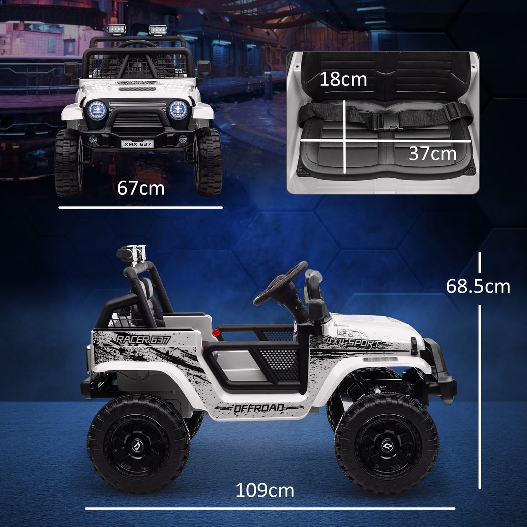 AIYAPLAY Kids Ride On Car, 12V Electric Truck w/ Suspension