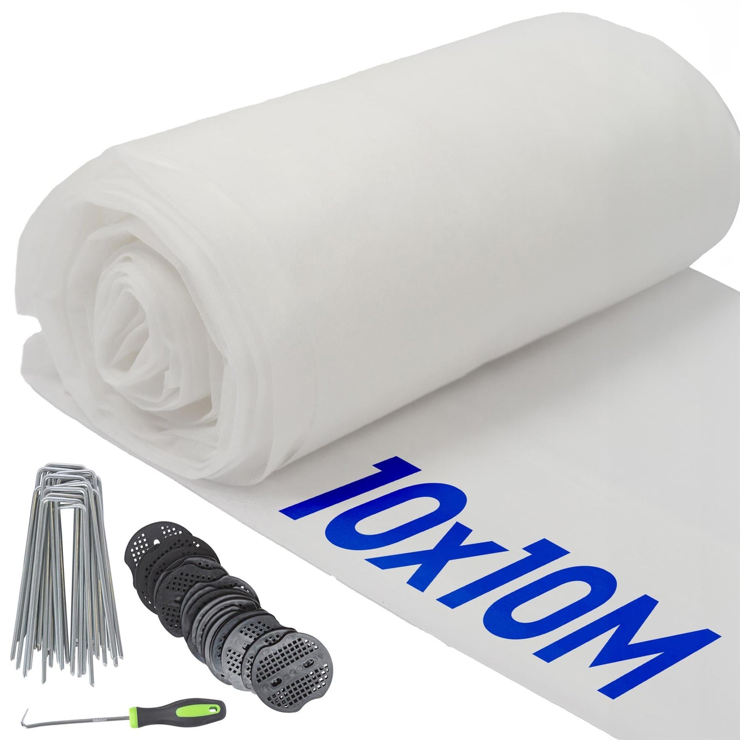 30gsm Plant Fleece Frost Protection Set with Pegs & Plates