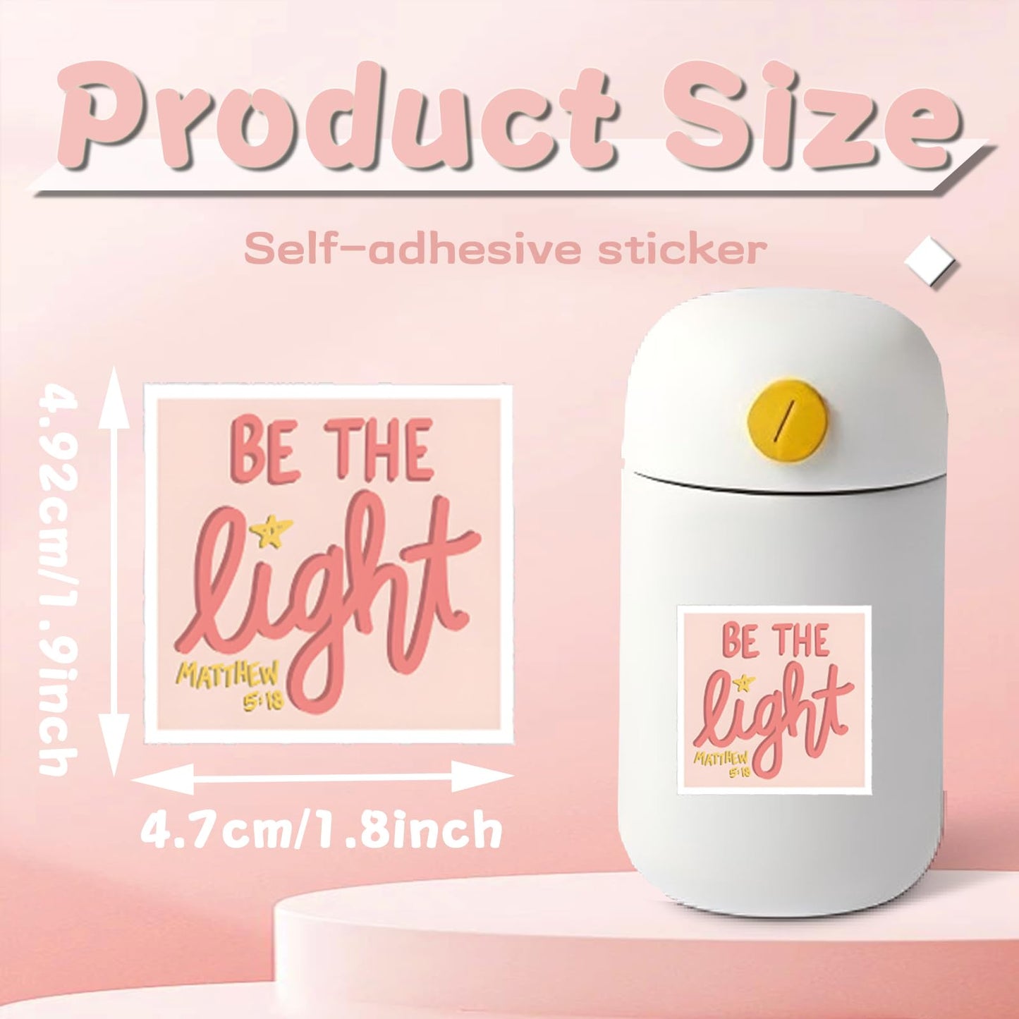 FAAFRW 100 Pcs Bible Verse Stickers – Pink Christian Vinyl for Water Bottles, Laptops & More