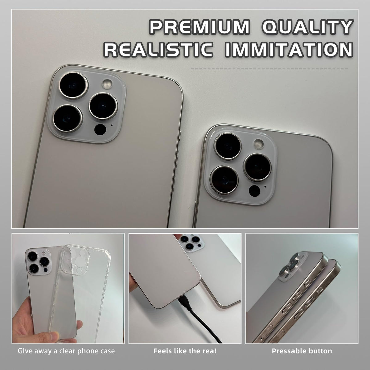 Faawxlo Fake Phone Dummy Prop - Realistic 1:1 Imitation, 16 Pro for Kid Play, Black Screen