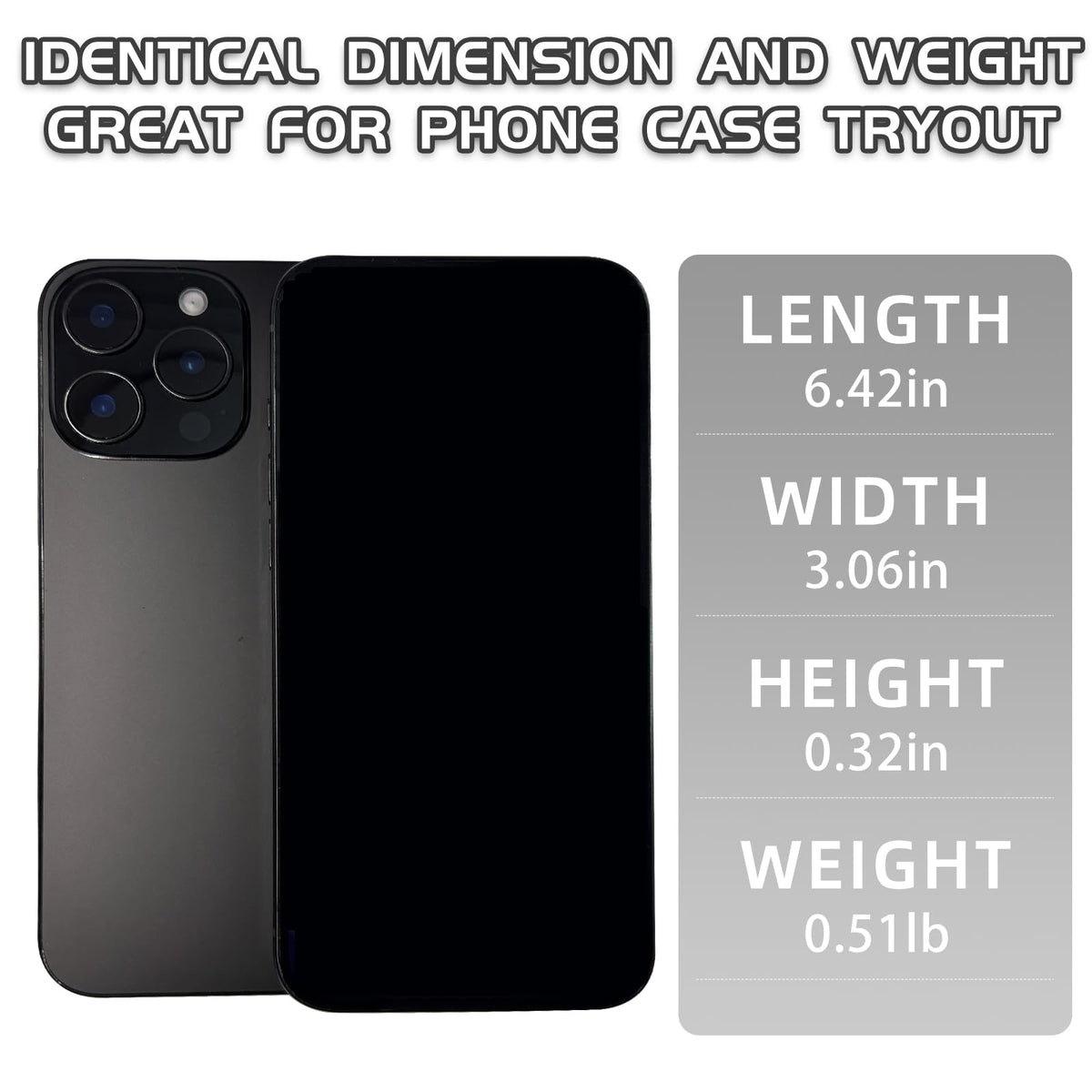 Faawxlo Fake Phone Dummy Prop — 16 Pro Max Black Screen, Real-Like Non-Working Display